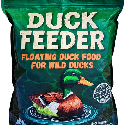 Duck Feeder Floating Duck Food Pellets for Ponds & Parks | Safe Feed for Ducks, Geese & Swans | Floats for Hours | with Niacin | Ditch the Bread, Feed the Revolution (5 lb)