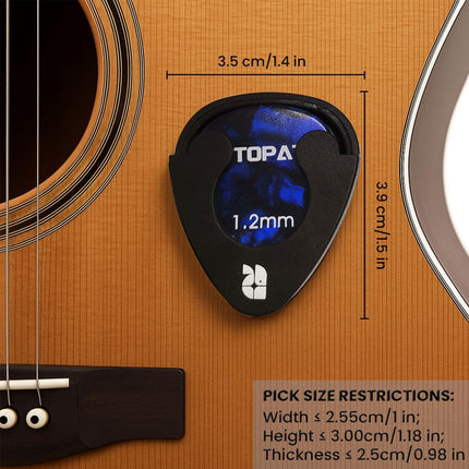 Spring Loaded Guitar Pick Holder for Acoustic Electric Bass
