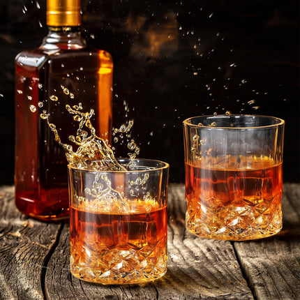24 Classic Old Fashioned Rocks Glasses, 10 Oz Whiskey Bourbon