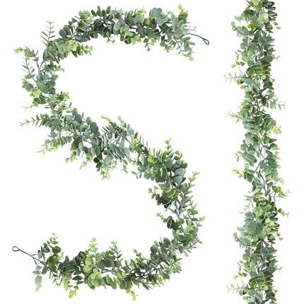 2Pack 11.8FT Fall Garland for Mantle Indoor Outdoor Thanksgiving Decor
