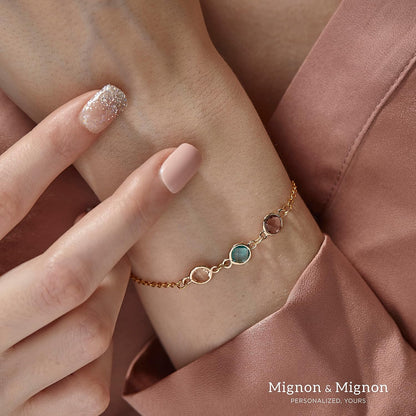 Gold Birthstone Bracelet for Women - photo 2