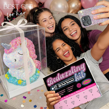 Kit Bedazzling de 50000Pcs con rhinestones de 3mm, kit Bedazzler de 40 colores, rhinestones de resina, gemas para uñas y suministros de arte con glitter, accesorios para kits de arte con diamantes con lápiz de recogida, 4pcs de pegamento B7000 de 10ml