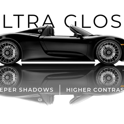 Ultra Gloss Vinyl Car Wrap Film (1.5ft x 5ft, Gloss Piano Black)