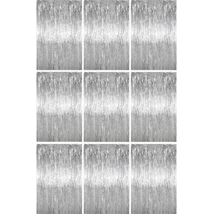 Champagne Foil Fringe Backdrop Curtains, 3.3x6.6ft, 3pcs