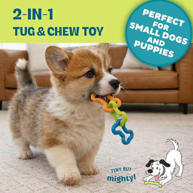 Dog Chew Toy Set, 3 Pack, 5–8 inches, Textured Bendy Toys for Puppies and Small Dogs - photo 2