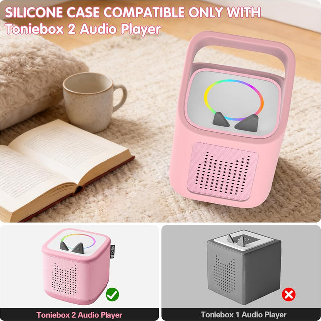 Silicone Case for Toniebox 2 Audio Player, Shockproof & Scratch-Resistant Portable Protective Cover - photo 2
