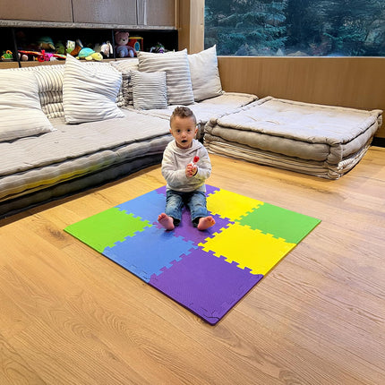 Baby Play Mat, Soft Foam Floor Tiles for Kids. Adjustable Interlocking Foam Tiles, Fits with 74x74 Playpen Baby mat for Crawling & Development, Playmat for Babies 6-12 Months
