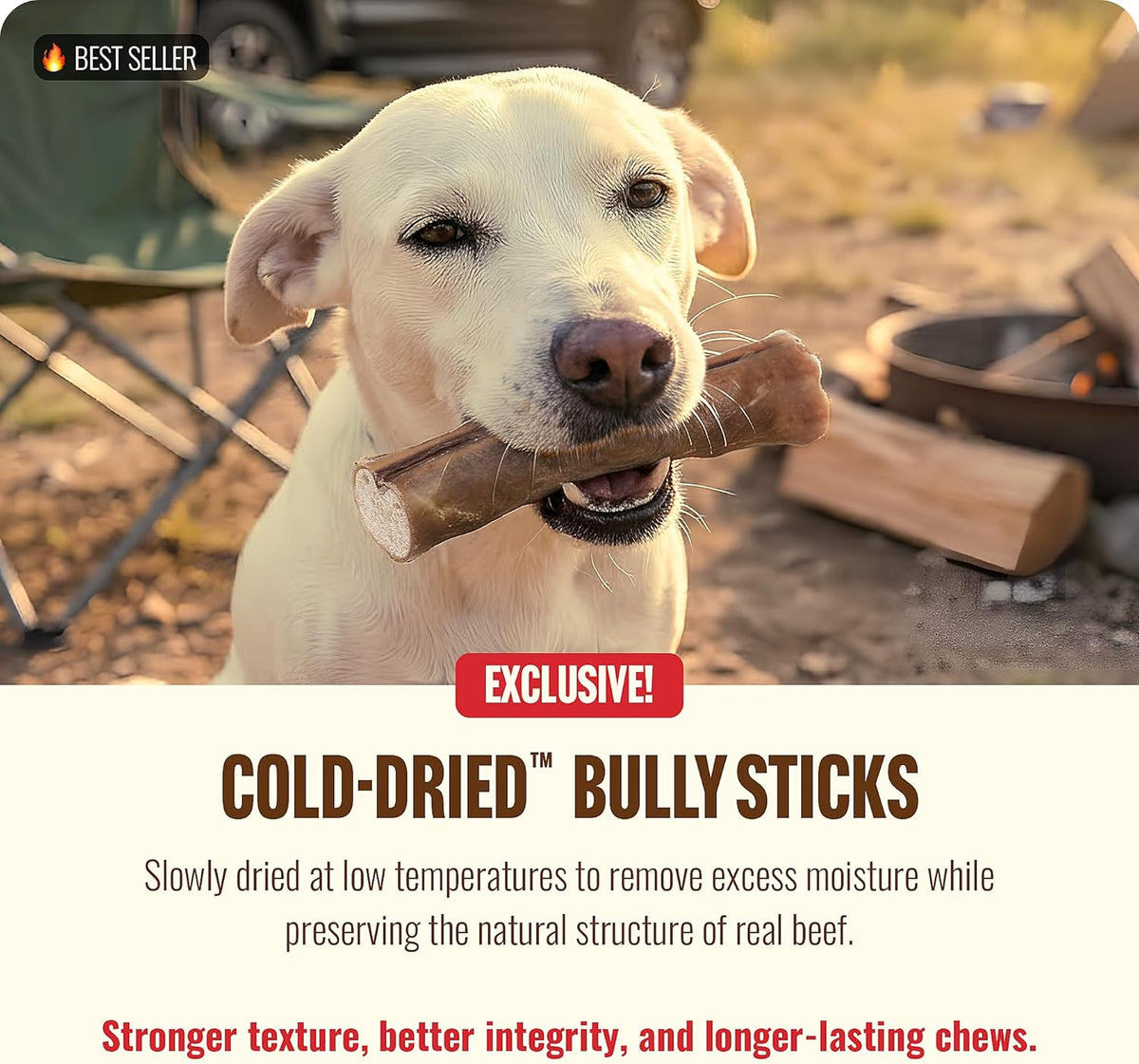 Bully Sticks 6 Inch, 5 Count, Single Ingredient Beef Dog Chews - photo 3