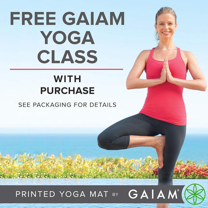 Gaiam Yoga Mat - rolled up with strap