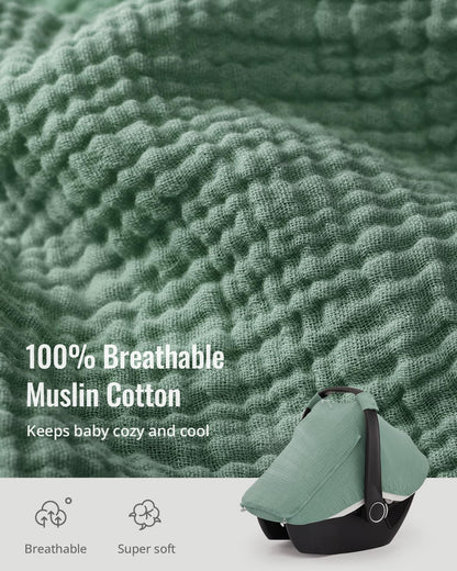Roman Green Baby Car Seat Cover with Mesh Window - photo 2