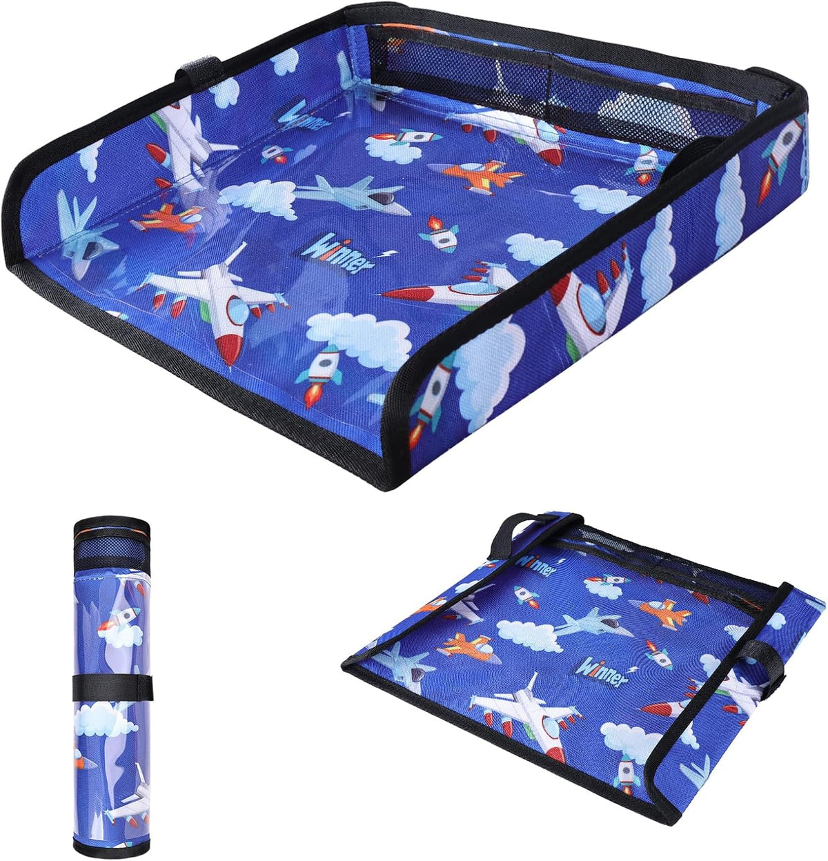 Airplane Tray Table Cover – Foldable Travel Tray Cover for Toddlers 1-3 – Universal Fit for Airplane, Car Seat, High