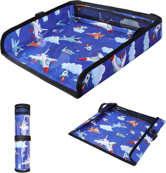 Airplane Tray Table Cover – Foldable Travel Tray Cover for Toddlers 1-3 – Universal Fit for Airplane, Car Seat, High