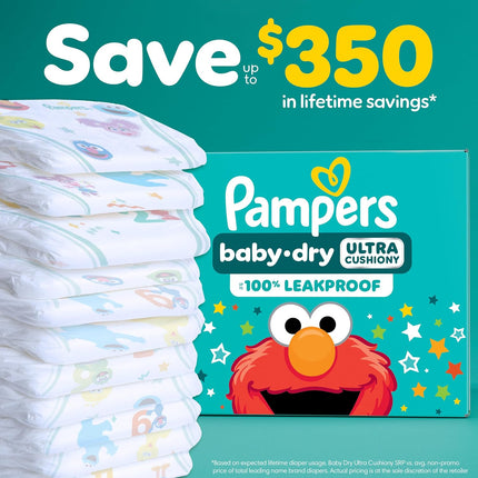 Pampers Diapers - Baby Dry - Size 1, 120 Count, Absorbent Disposable Infant Diaper (Packaging May Vary)