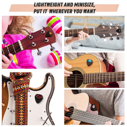 6 Pieces Adhesive Guitar Pick Holder for Acoustic Guitar