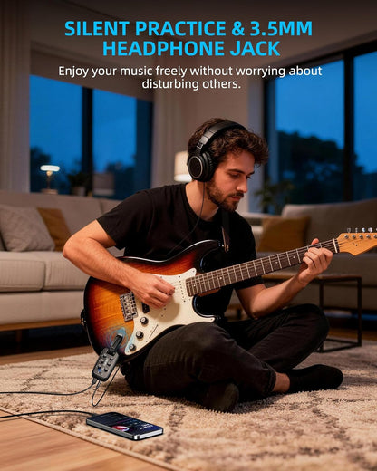 2 Guitar Headphone Amp for Electric Guitar, Bass Guitar Headphone Amplifier - photo 2