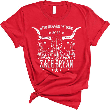 Western Skull Tour Style T Shirt for Country Music Fans, Vintage Americana Graphic Tee for Concert Festivals and Casual Wear