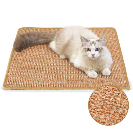 Cat Scratcher Mat, 23.6 X 15.7 Inch Natural Sisal Cat Scratch Mat