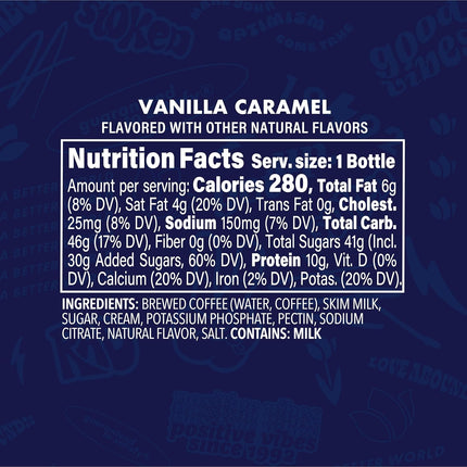 Dutch Bros® Vanilla Caramel Iced Latte, Inspired by Golden Eagle®, 12-13.7 Fl Oz Bottles