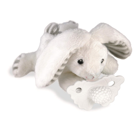 Sloth RaZbuddy w/RaZberry Teething Relief Pacifier – Soothes Sore Gums w/Nature-Inspired Texture, 100% BPA-Free Silicone Teether, Detachable Stuffed Animal – 3 Months+ Teether, Tan