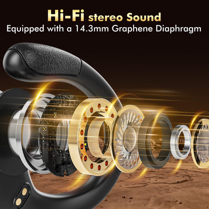 Wireless Earbuds, Sports Bluetooth Headphones, 80Hrs Playtime Ear Buds with LED Power Display, Noise - photo 3