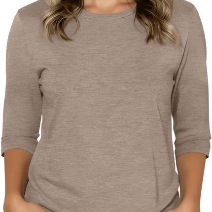 3/4 Sleeve Tops for Women Graphic Crew Neck Fall Blouses Spring T Shirts
