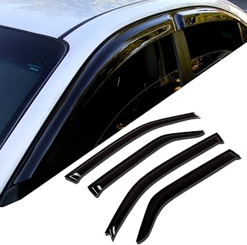 WD-720 Tinted Smoke Out-Channel Window Visor Deflector Rain Guard 4-Piece Set