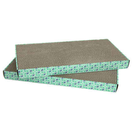 XL 3-Pack Cat Scratcher Pads – Durable Corrugated Cardboard Scratch Pads – Double-Sided for Longer Use, Cat Claw Maintenance & Furniture Protection, Cat Scratching - 10" x 18"