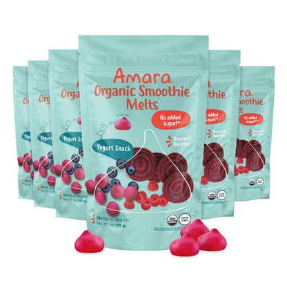 Smoothie Melts - Beets n' Berries - Baby Snacks Made With Fruits and Vegetables - Healthy Toddler Snacks For Your Kids