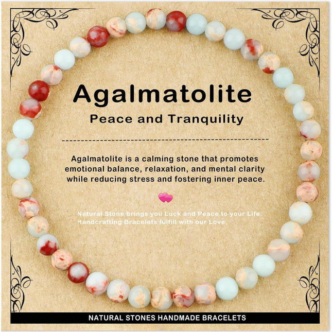 Natural Gemstone Bead Bracelet, 4mm-10mm