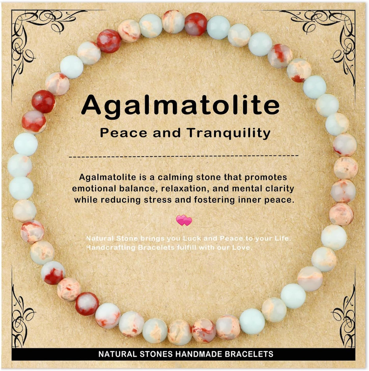Natural Gemstone Bead Bracelet, 4mm-10mm