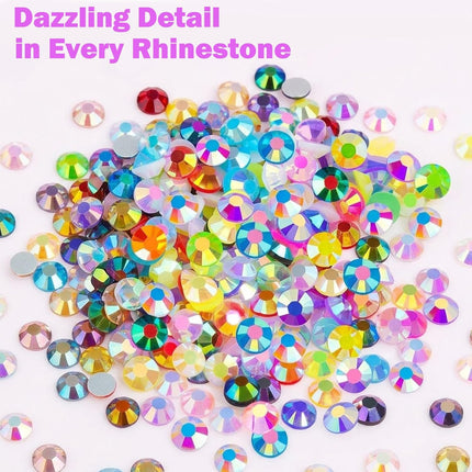 36000Pcs Resin Jelly Rhinestones for Bedazzling,40 Colors 3mm Flatback Gems Bedazzling Kit with 3Pcs 10ml B7000 Glue for Clothing Nail Art Shoes Crafting Makeup (40 Colors+3 Pcs Glue)