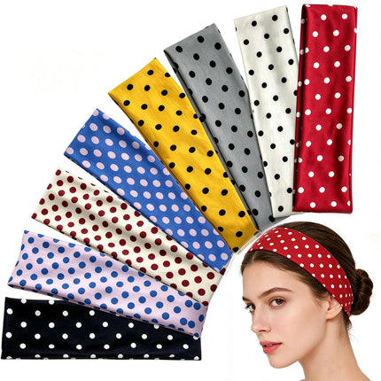 Headbands Polka Dot Headbands for Women,Cloth Soft Cute Hair Bands