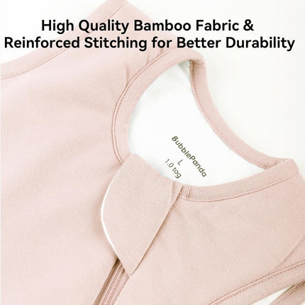 BubblePanda Rayon Made from Bamboo Sleep Sack 0-6 Months 1.0 Tog Soft Toddler Sleeping Sack 3-6 Months for Infant Newborn Babies 2-Way Zipper Baby Wearable Blanket 0-3 Months