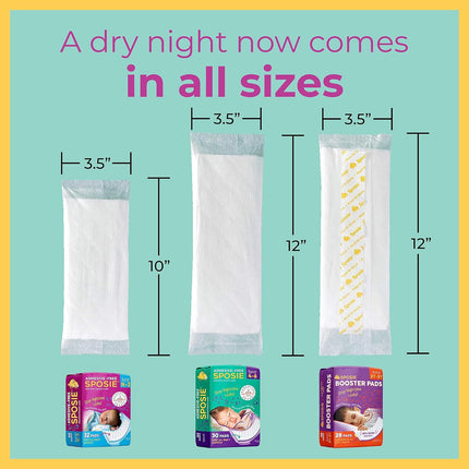 Sposie Diaper Booster Pads, Size 4-6, 30 Count - Hypoallergenic, Dermatologist and Pediatrician Tested, Fragrance, Latex, Chemical and Cruelty-Free, Made in USA