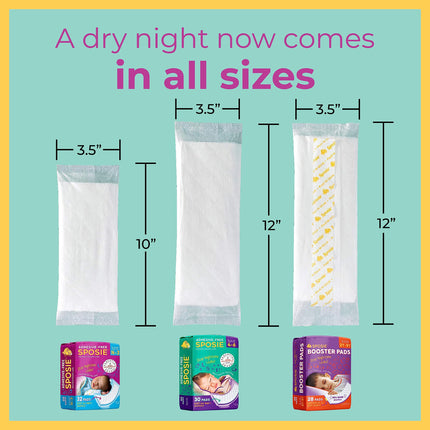 Overnight Diaper Booster Pads, Stop Diaper Leaks, Size 4-6, 30 Ct
