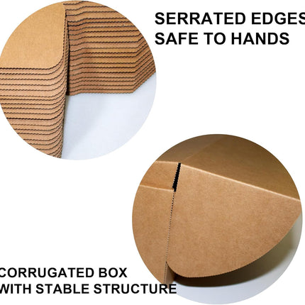 12x9x3 Shipping Boxes 20-Pack, Brown Corrugated Cardboard Boxes for Mailing, Shipping & Small Business Packaging
