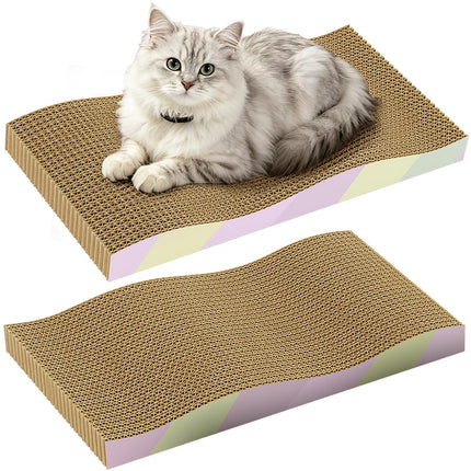 Cat Scratching Board 2-Pack, Reversible Cat Scratcher Pad, Large