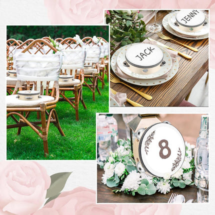 100 Pcs 6 Inch Wedding Tambourine Bulk Drum for Adults Hand Held Percussion Gift Wooden Metal Jingles Musical Educational Drum Instrument for Church Wedding Party Favor