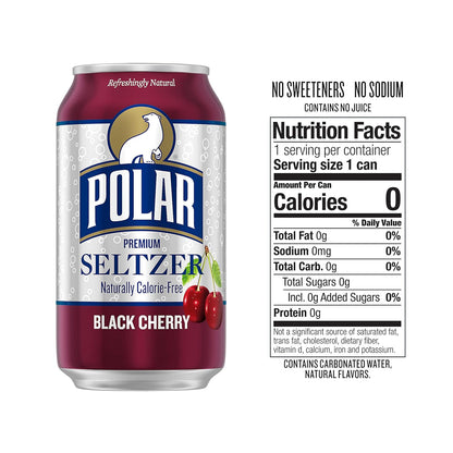 Seltzer Water Black Cherry, 12 fl oz cans, 18 pack - photo 2