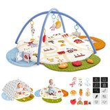 Baby Gym Play Mat, 4-in-1 Tummy Time Mat & Farm-Themed Activity Gym