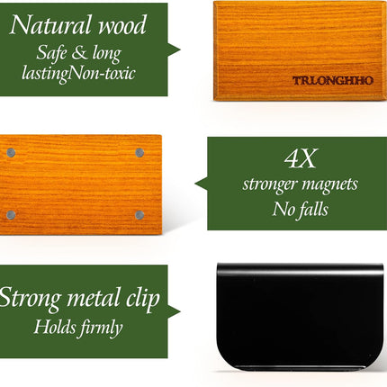 Car Air Freshener-Wood Air Freshener-Car Odor Eliminator-car scent-Long Lasting Scent-Variety Scent Refill（Teak-Amber-Grove）3pcs- Metal Clip 1pcs