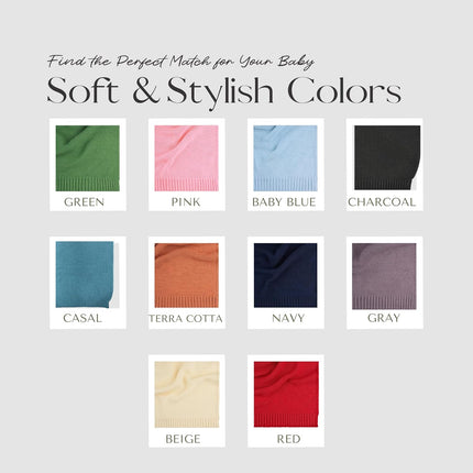 Personalized Baby Blanket, 100% GOTS Organic Certified, Customized Swaddle Blanket with Name, Receiving Blankets for Boys and Girls, Perfect Custom Gifts for Newborns, Kids and Baby Showers Navy