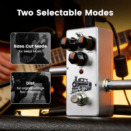 SORAN JDS-01 Crazy Train Distortion Mini Pedal for Electric Guitar,Two Selectable Modes, Analog Distortion Pedal with Bass Cut Control,True Bypass, DC 9V