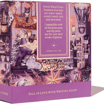 Ferris Wheel Press Fountain Pen Ink, Everyday Ink Collection,Vibrant Purple with Rose Gold Shimmer, 38ml