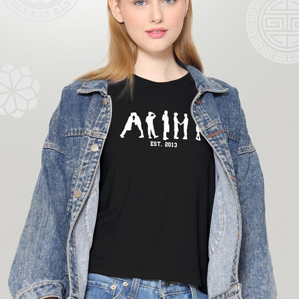 Army Est 2013 T-Shirt - Minimalist Member Silhouette Graphic Tee - Premium Cotton Black Concert Shirt for Kpop Fans & Lovers