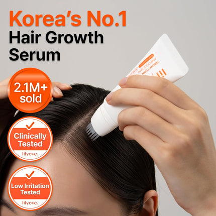 lilyeve GROWTURN Hair Growth Serum with Built-in Brush, Heartleaf-Derived Exosomes to Revitalize & Thickening Hair, Hair Growth Accelerator - Korean Hair Care, 1.01 fl. oz. (Pack of 1)