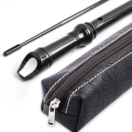 Recorder Instrument for Beginner Adults,8-Hole Soprano Descant Recorder Music Flute with Cleaning Rod & Case Bag For Home Entertainment(3-Black)