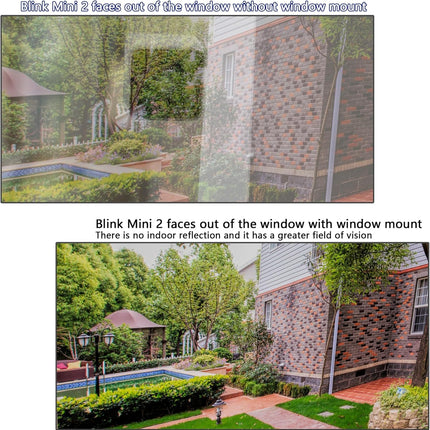 2 Pack Window Mount for Blink Mini 2, Blink Mini 2K+ (Newest Model) Camera, Adhesive Camera Holder for Blink Camera Indoor Window Glass Monitoring (Black)