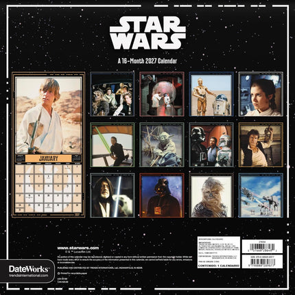 2027 Star Wars Wall Calendar