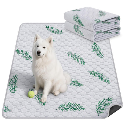 Washable Dog Pee Pads, Non-Slip Waterproof, 36 x 41 in, 2 Pack, Feather